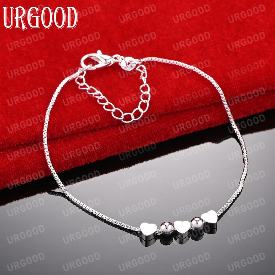 925 Sterling Silver Women's Love Bracelet Fashion Wedding Jewelry