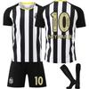 Tieners Kinderen Volwassenen Gepersonaliseerde Naam Voetbaltenues 25/26 Santos Uit #10 NEYMAR JR Sport Trainingsshirt Set met Sokken