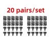 10/20/50pairs Screws Plus Metal U-Bolt Clips for Car Body Bumper Baffle Fasteners Threaded Clips Engine Hood Chassis Hood