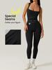 European & American Peach Lift Bodysuit Women's High-Intensity Dance Fitness Nude-Feel Yoga Jumpsuit