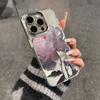 Hand-Painted PurplePhone Case For Iphone 17 13 Pro Max 11 12 16 Plus 15 14 17E 16E Transparent Anti-Scratch Protective Cover