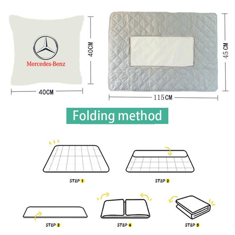 D5Car Pillow Quilt Dual-use Air Conditioning Blanket Cushion For Mercedes Benz W203 W204 W205 W206 W212 CLK GLA B C E S Accessorie