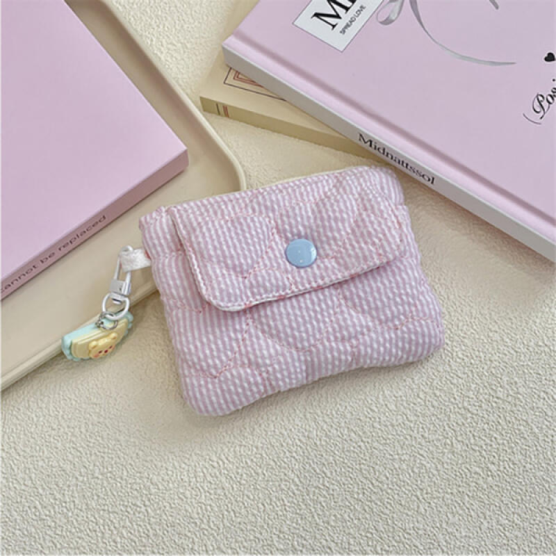 Pastel Sweet Quilted Card Coin Purse Pouch In 4 Colors