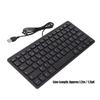 Vbestlife Russian Keyboard, French Keyboard, German Keyboard, 78-Key Wired USB Computer Keyboard Mute Ultra-Thin Mini Keyboard (French)