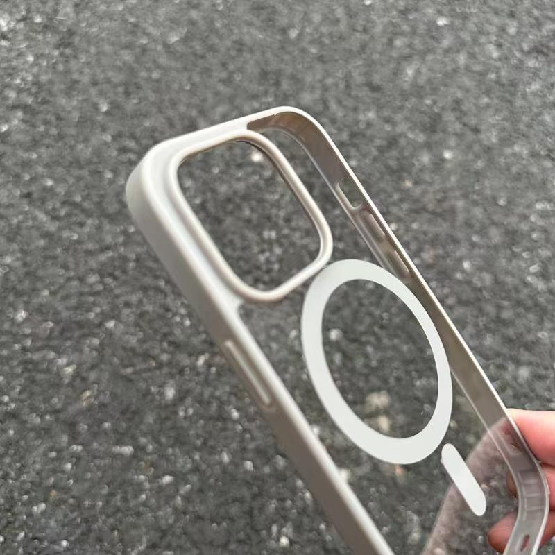 For iPhone 17 16 15 14 13 12 11 Pro Max 14 Plus 16E 17E AIR Original Magnetic Matte For Magsafe Case Wireless Charge Clear Cover