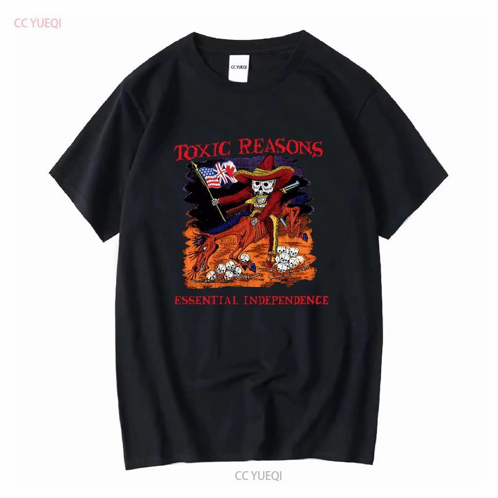 T Shirt Toxic Reasons Black Color Punk Colection Ready In S 2XL long or short sleeves vintage Washed Soft