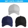 3pcs Baseball Cap For Men & Women Adjustable, Sun-protective For Autumn, Fashionable Casual Hip-hop Sports Style Breathable Cap