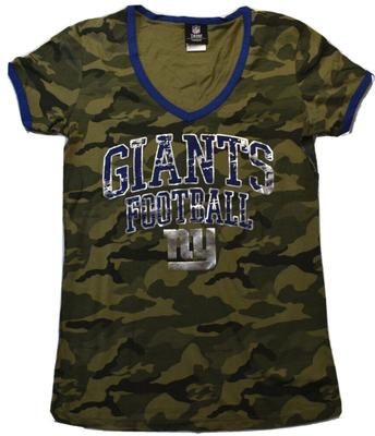 NFL Team Apparel Womens New York Giants Football Camo Shirt New