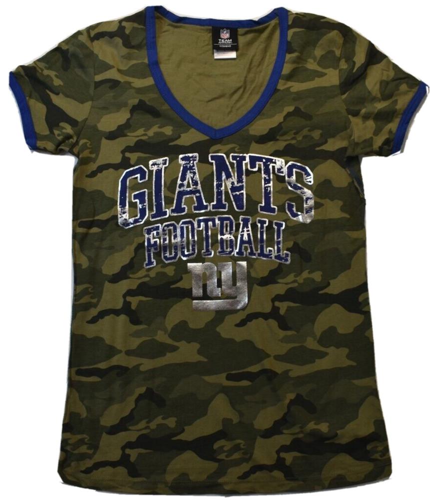 

NFL Team Apparel Womens New York Giants Football Camo Shirt New 4XL