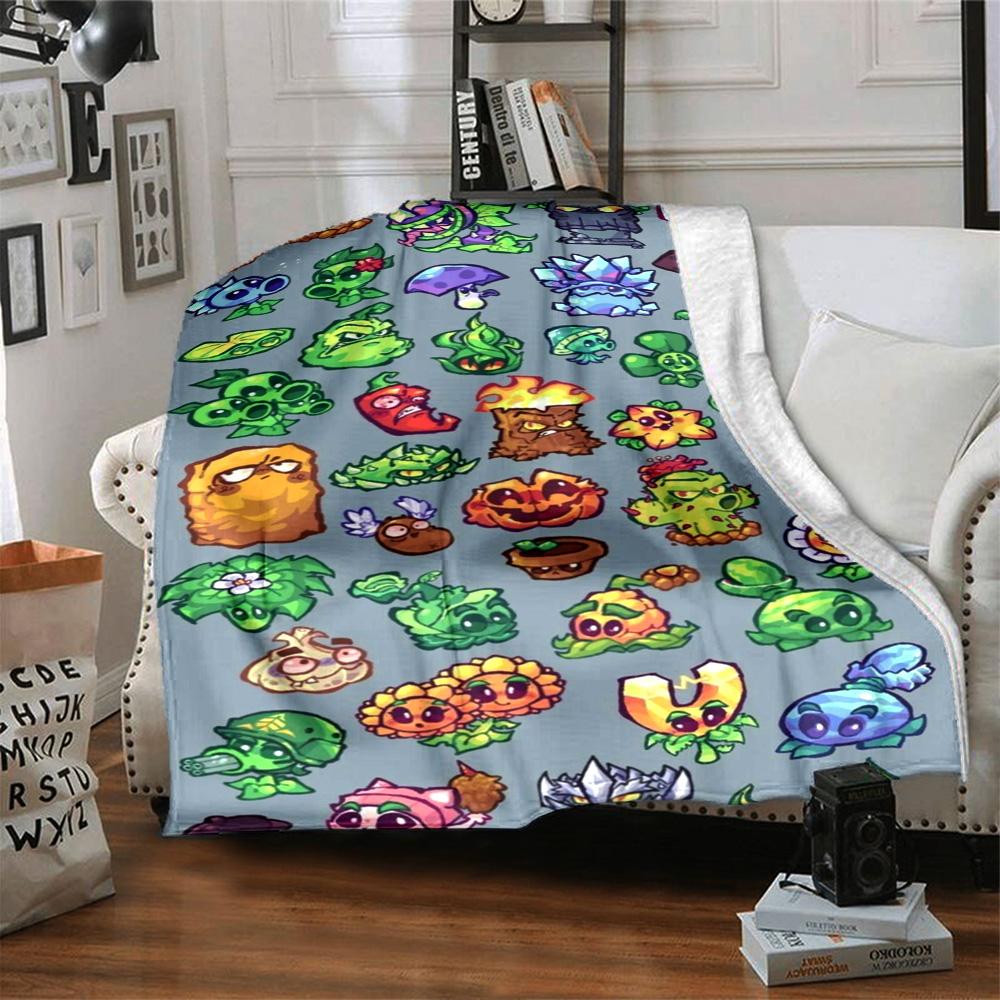 Plants Vs. Zombies Blanket Comfortable Great for Livingroom Picnics Bed Four Seasons Universal Modern Unique Gift for Family and Friends Camping