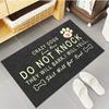 Crazy Dogs Live Here Do Not Knock They Will Bark Doormat Rubber Bathroom Kitchen Mat Garden Garage Door Floor Mat Non-Slip