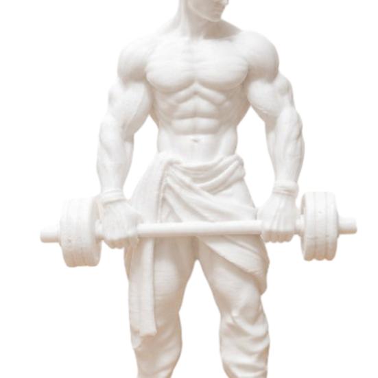 Fitness Ornament 3D Printed Muscle Man Ornament, Fitness-Themed Sculpture for Bodybuilders, Iron Master Statue Sports Figure Weightlifting Home Office
