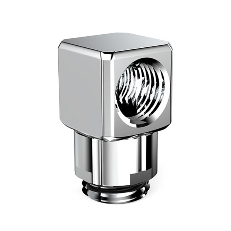 

90 Degree Rotating Water Cooling Heat Dissipation Fitting GXZWT-D90 with 360 Degree Swivels Male to Female Adapter срібний