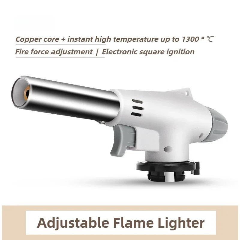 Portable Metal Flame Gun Butane Gas Welding-Burner Welding Gas Burner Flame Gas Torch Flame Gun Blow for BBQ Camping Cooking