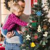 10 Stück unfertige hölzerne Weihnachtsdekorationen, geeignet für die Feiertagsdekoration zu Hause und kreative Projekte für Jungen und Mädchen