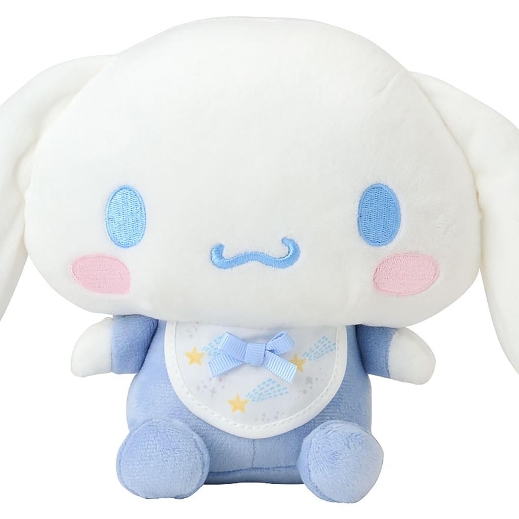 Sanrio Baby Washable Plush Toy Cute Stuffed Animal with 649988 Set, Cinnamoroll, Rattle, Washable,