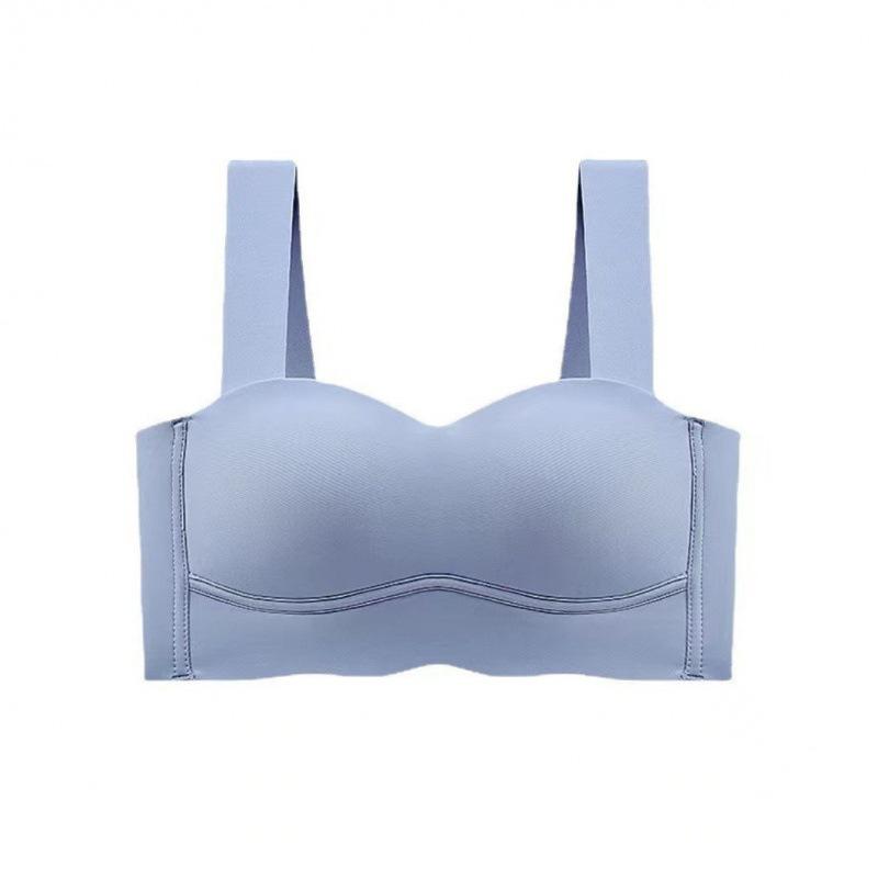 Summer thin one-piece smooth-faced small breasts gather seamless underwear women's comfortable anti-sagging breast bra cover