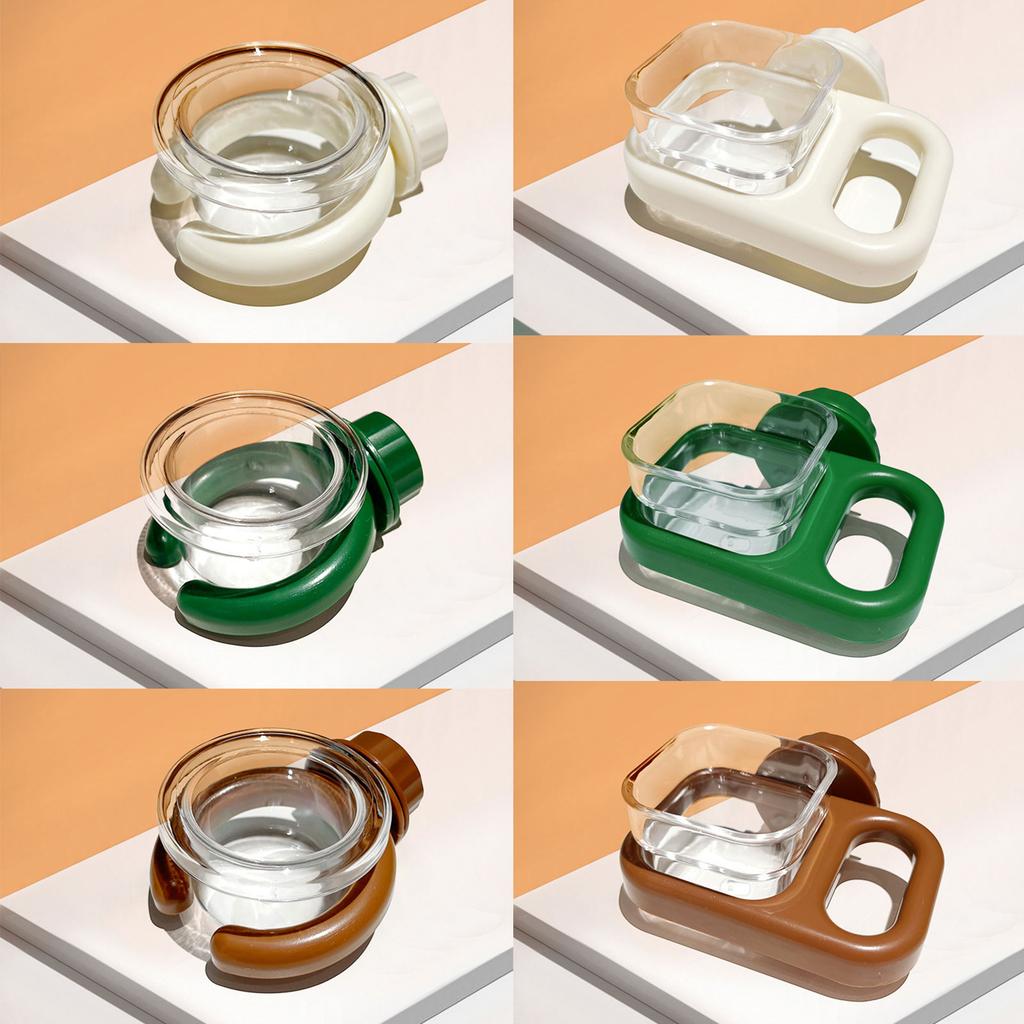 Plastic Bird Cage Feeder Bowl with Clamp Easy To Install Transparent Feeding Cup for Parrots Cockatiels and Small Birds