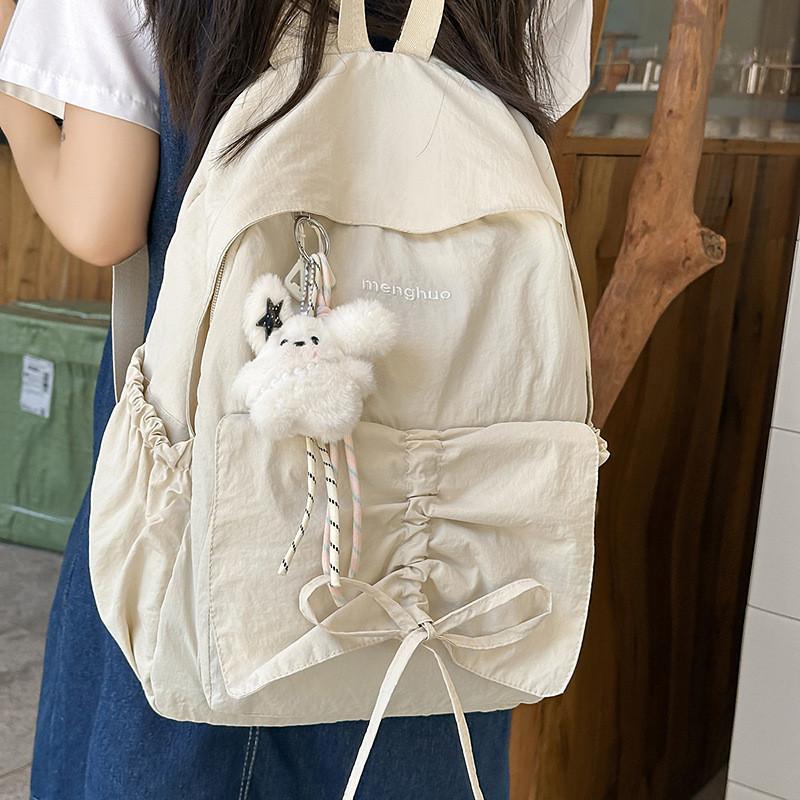 College Style Girls Backpack Summer Nylon Minimalist Design Casual Daypack With Comfortable Shoulder Straps