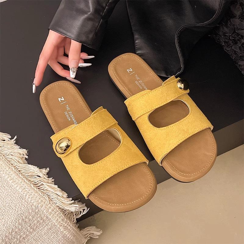 

Birkenstock slippers women s summer outer wear 2025 new versatile height increase skirt beach casual soft bottom one-word slippers 40 жёлтый
