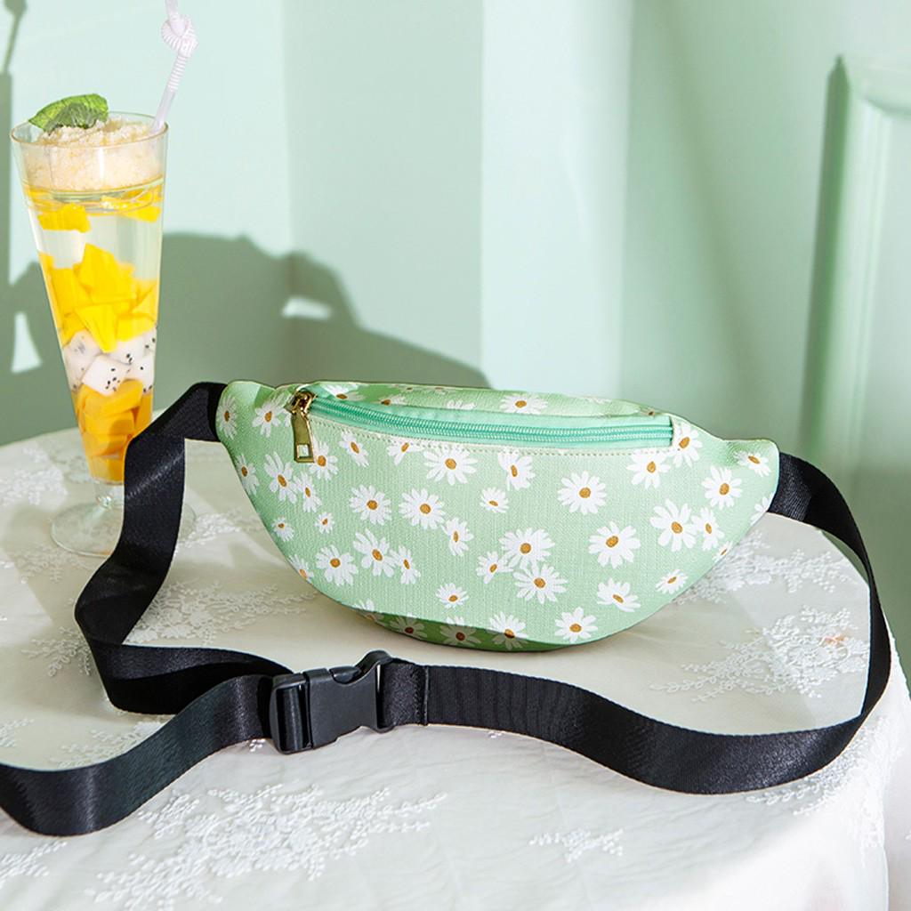 

Мода женщины Цветы Циппер Посланник Мешок Пляж сумка Waist Сумка Сумка Телефон сумка