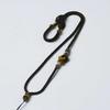 Kiyuan Handmade High-End Amber Buddha Head Pendant Necklace Cord