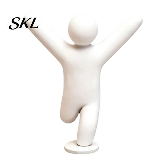 Minimalist Man Decoration 1/8Pcs 3D Printed Game Character Figure, Sitting Standing Lying Figurine, DIY Figurine Abstract White Statue, Collectible