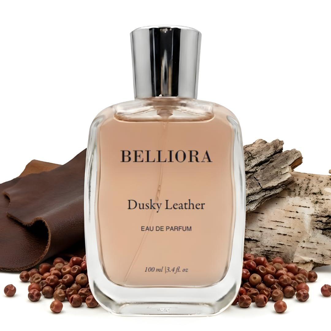 

Dusky Leather Perfume For Men | EDP 100ml | Spicy Woody Leather | Pink Pepper, Juniper, Tonka, Amber |Long-Lasting Masculine Fragrance 100ML