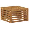 Outdoor Footstool Solid Acacia Wood Natural Finish 59 X 59 X 37 Cm