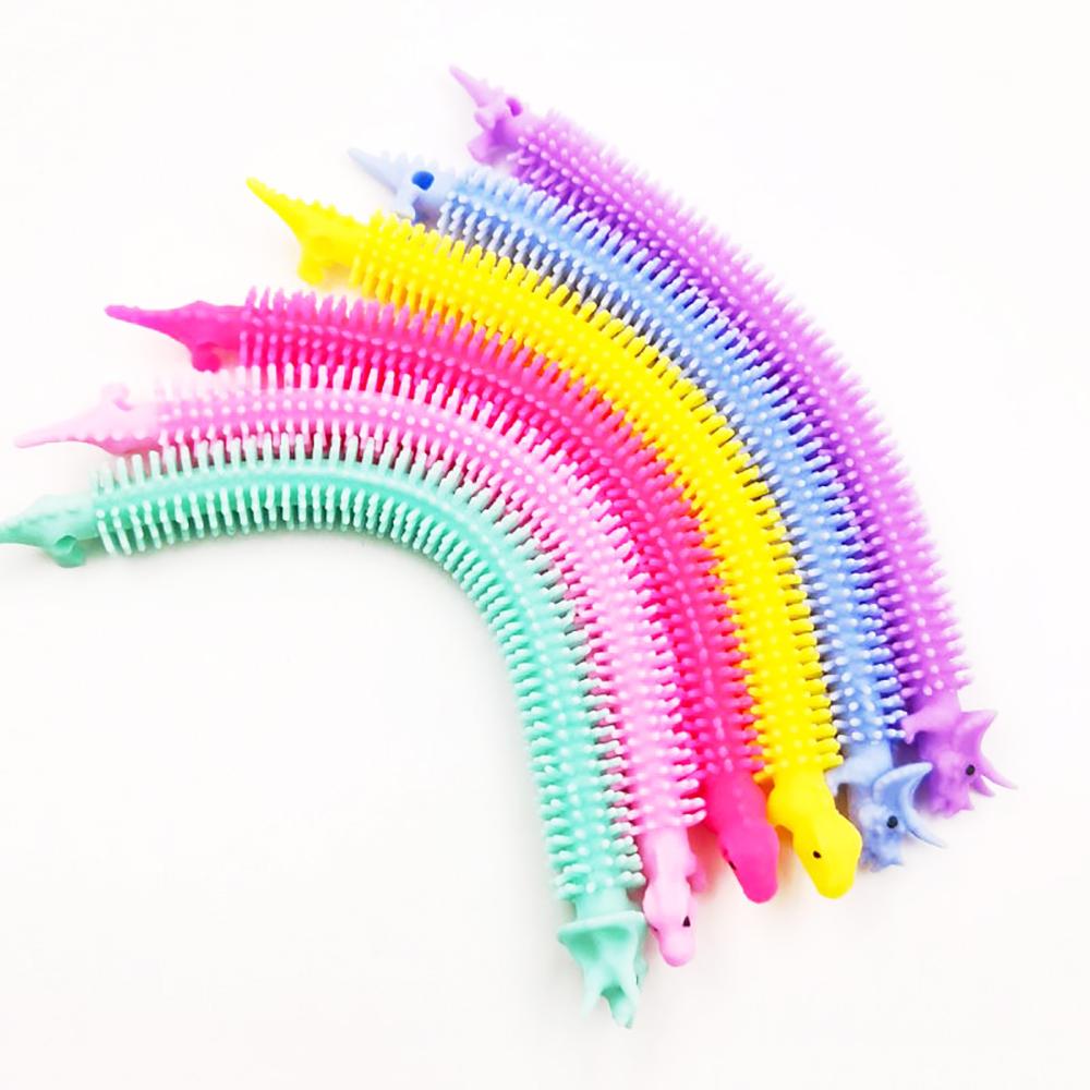 Silicone world Worm Noodle Stretch String TPR Rope Anti Stress Toys String Fidget Autism Vent Toys Decompression Toys Vent Toys
