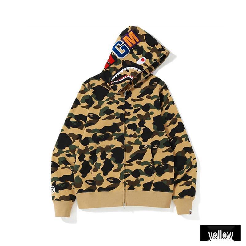 Trendy APE Hooded Sweatshirt - Shark Camouflage Zipper Jacket, Parent-Child Version
