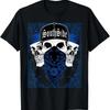 Southside Blue Bandana T Shirt Skull Gangster Sur Vintage Washed Stylish Homme Versatile Graphic Breathable Fashion Comfortable