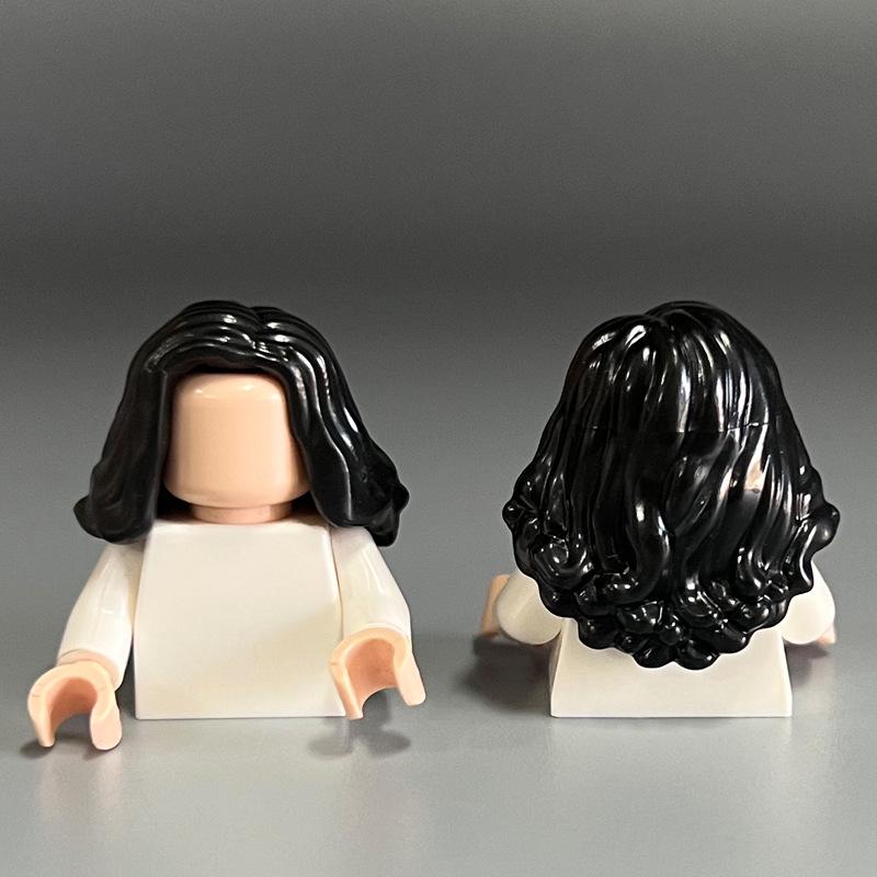 Cross-Border Compatible Girls' Lego Hair Building Blocks - Small Parts & DIY Accessories