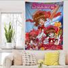 Card Captor Sakura Anime Colorful Tapestry Wall Hanging Bohemian Wall Tapestries Mandala Wall Art Decor