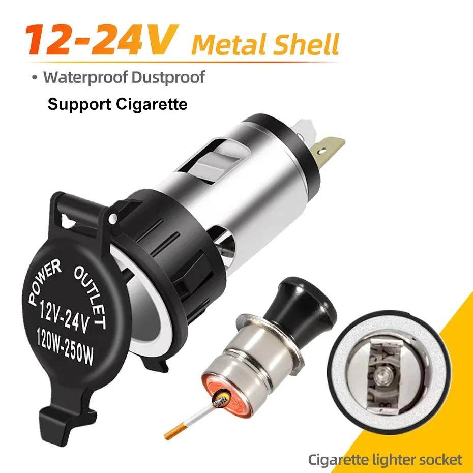 Auto-Zigarettenanzünder-Universalsteckdosenadapter Tragbare Steckdose 12V-24V 120W-250W für Auto-LKW-Motorradboot