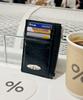 Tooamo Multi-Zipper Coin Card Holder Black [Cowhide]