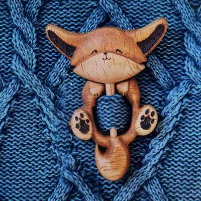 1 шт., креативные украшения, рождественская елка, новая шаль, пряжка для шарфа, деревянная брошь для мужчин и женщин