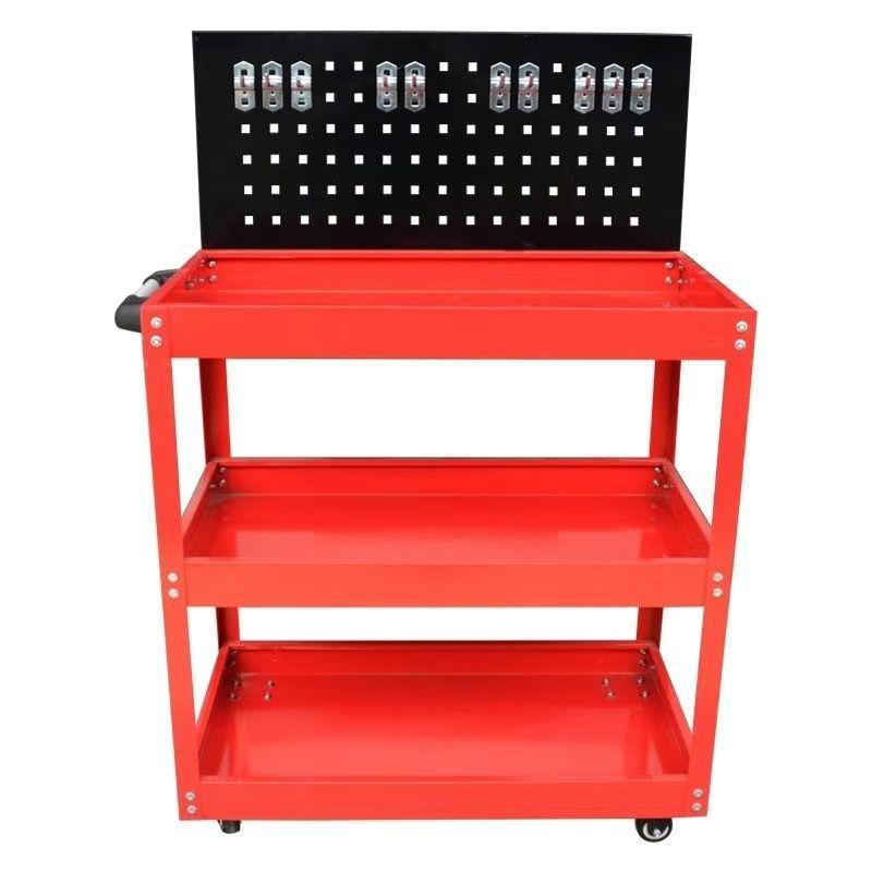 Three-Tier Heavy-Duty Tool Cart for Auto Repair, Workshop, Home Storage