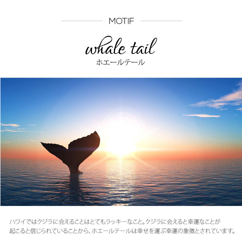 [2PIECES] Pe2214-pksmall [Brand Name] Silver Necklace Whale Whale Tail Hawaiian Stainless Steel Chain [Small] Pink Gold 45cm