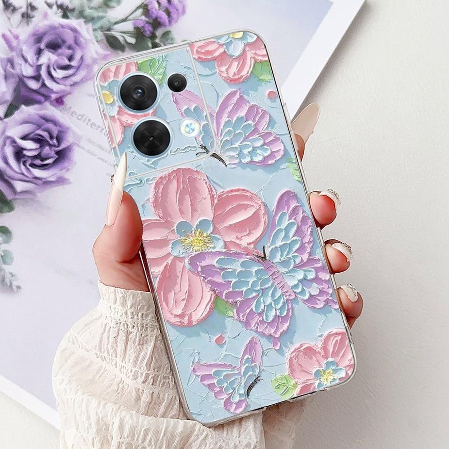 For Oppo Reno8 Pro 5G Case CPH2357 Cool Design Fashion Painted Cover Soft Silicone Phone Case For Oppo Reno 8 Pro Reno8 5G Shell