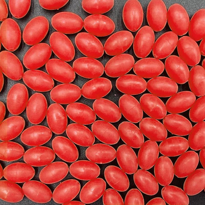 1000pcs Oval Fishing Beads Glow In the Dark Green Fishing Beads Luminous Bead Stopper Fishing Accessories