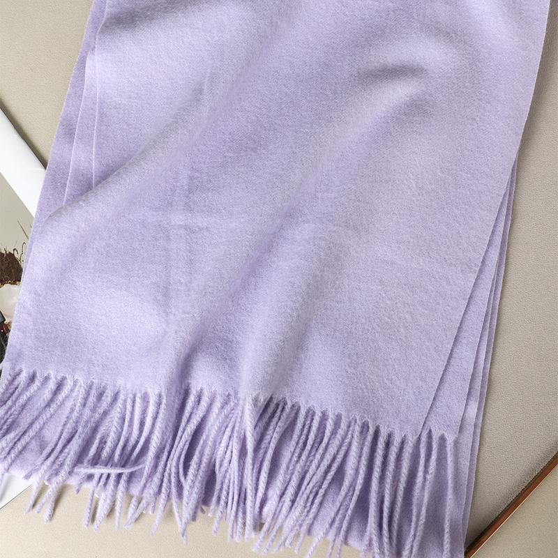 Kaffee Schal für Damen Lange Warme Kaschmirschals Winter Hijab Einfarbig Damen Stola Wickel Weiblich Pashmina Bandana Kopftücher