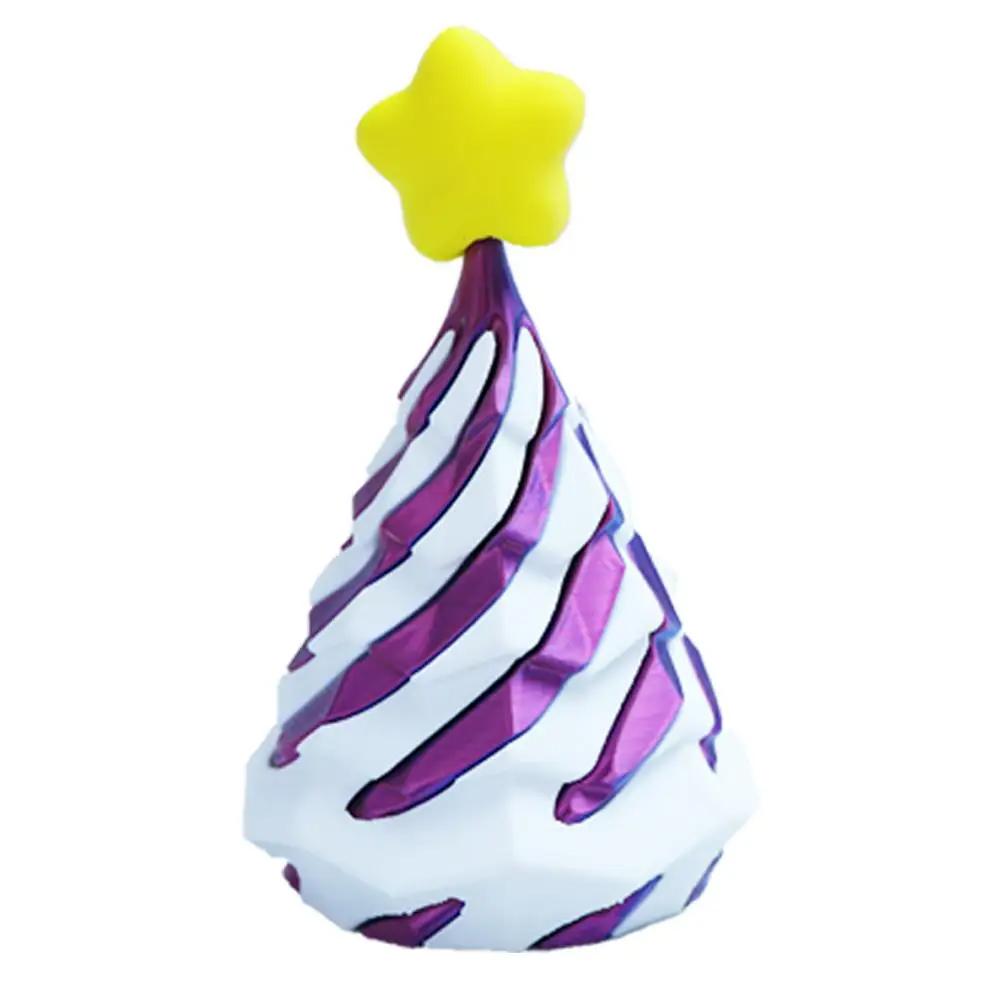 3D Printed Cone-Shaped Toys Christmas Trees Spiral Tabletops Decompression Decorations Children'S Push And Push Music Gifts