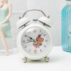 3-inch Metal Drum-shaped Macaron Color Cute Cartoon Little Dinosaur Ringing Alarm Clock Student Children Desktop Decoration