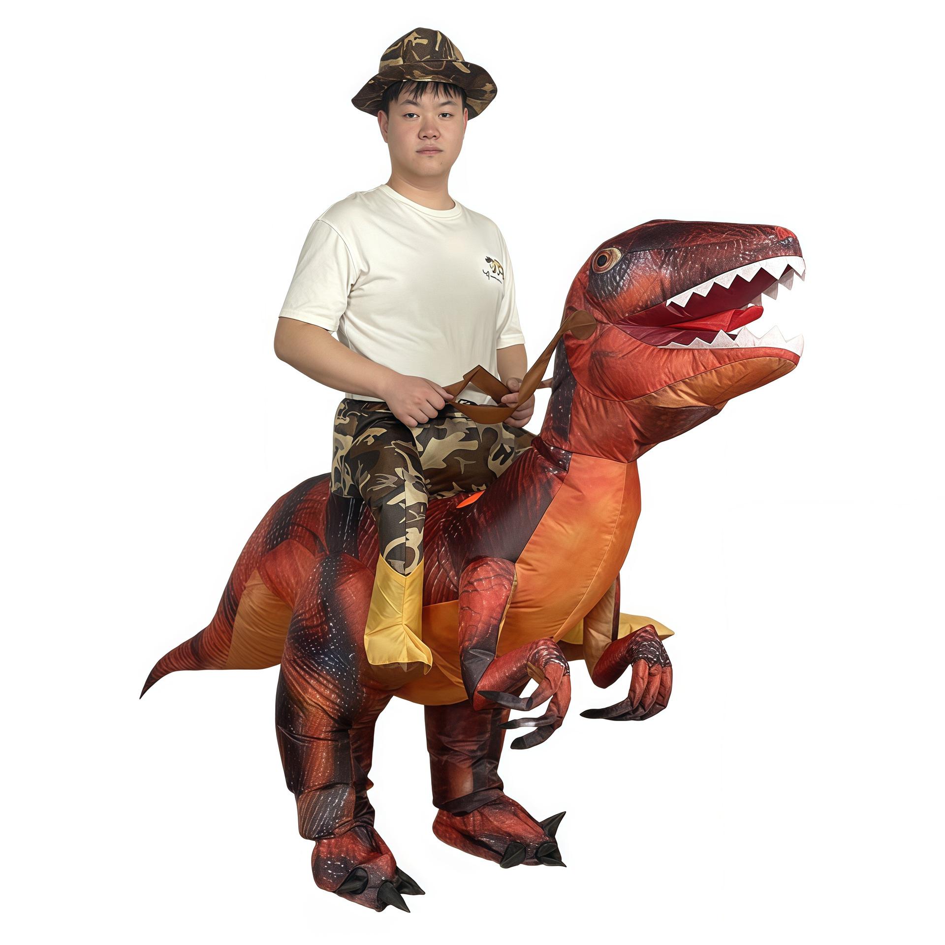 

Christmas Dinosaur Inflatable Costume for Parent-Child Stage Performance and Activities One Size