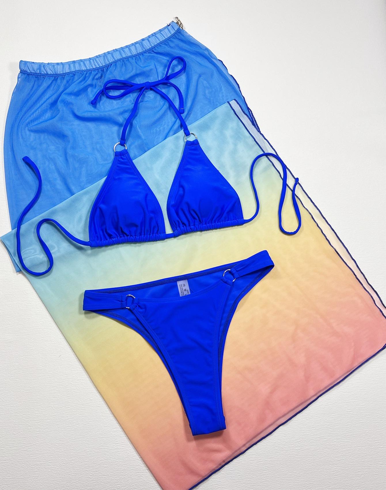 

Женские купальники, сплошной цвет, сексуальный купальник-стринги с открытой спиной, бикини, пляжный костюм, купальные костюмы L синий