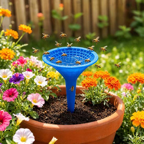 3D Printed Bee Watering Station for Butterfly Garden Cups Bath, Bee Feeders for Thirsty Pollinators, Outdoor Garden Yard Stakes Decor