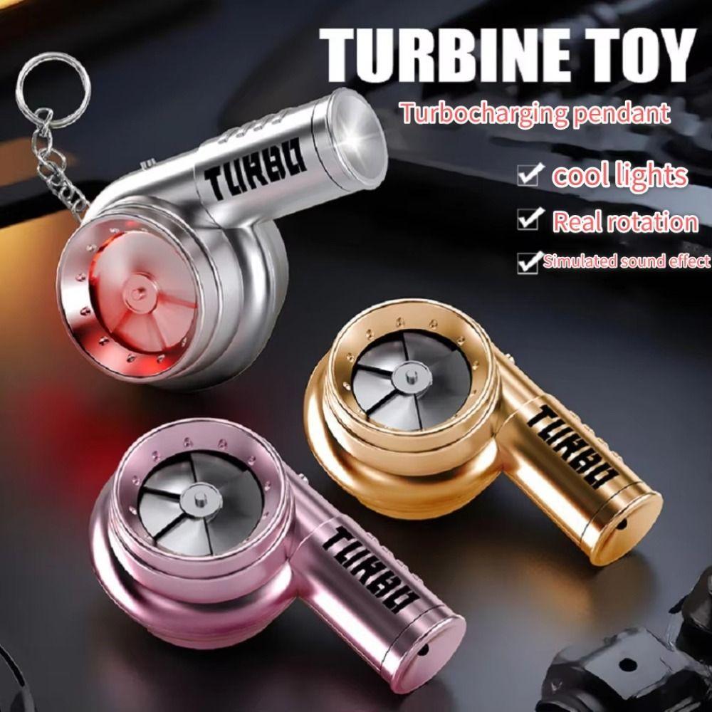 Light Torch Turbo Key Chain With Sound Simulation Turbo Toys Turbocharging Pendant  Christma Gifts