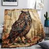 1PC Retro Floral Animal Print Flannel Blanket, High Quality All Seasons, Home Decor, Warmth and Comfort, Perfect for Christmas Gifts