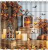 Spookgordijn Gothic Horror Halloween ZwartWit Vleermuizen Polyester Stof Badkamer Bad